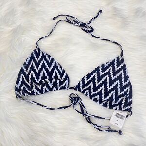 Gap Women’s chevron string bikini top Small new nwt navy ikat